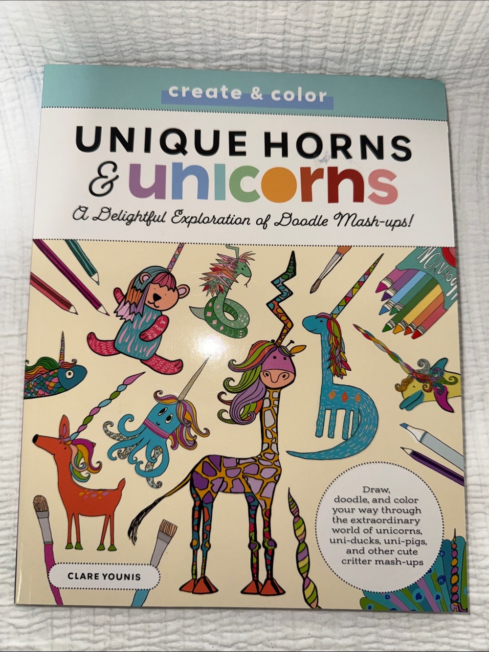 Unique Horns & Unicorns Create & Color - Multicolor Kids Activity Book